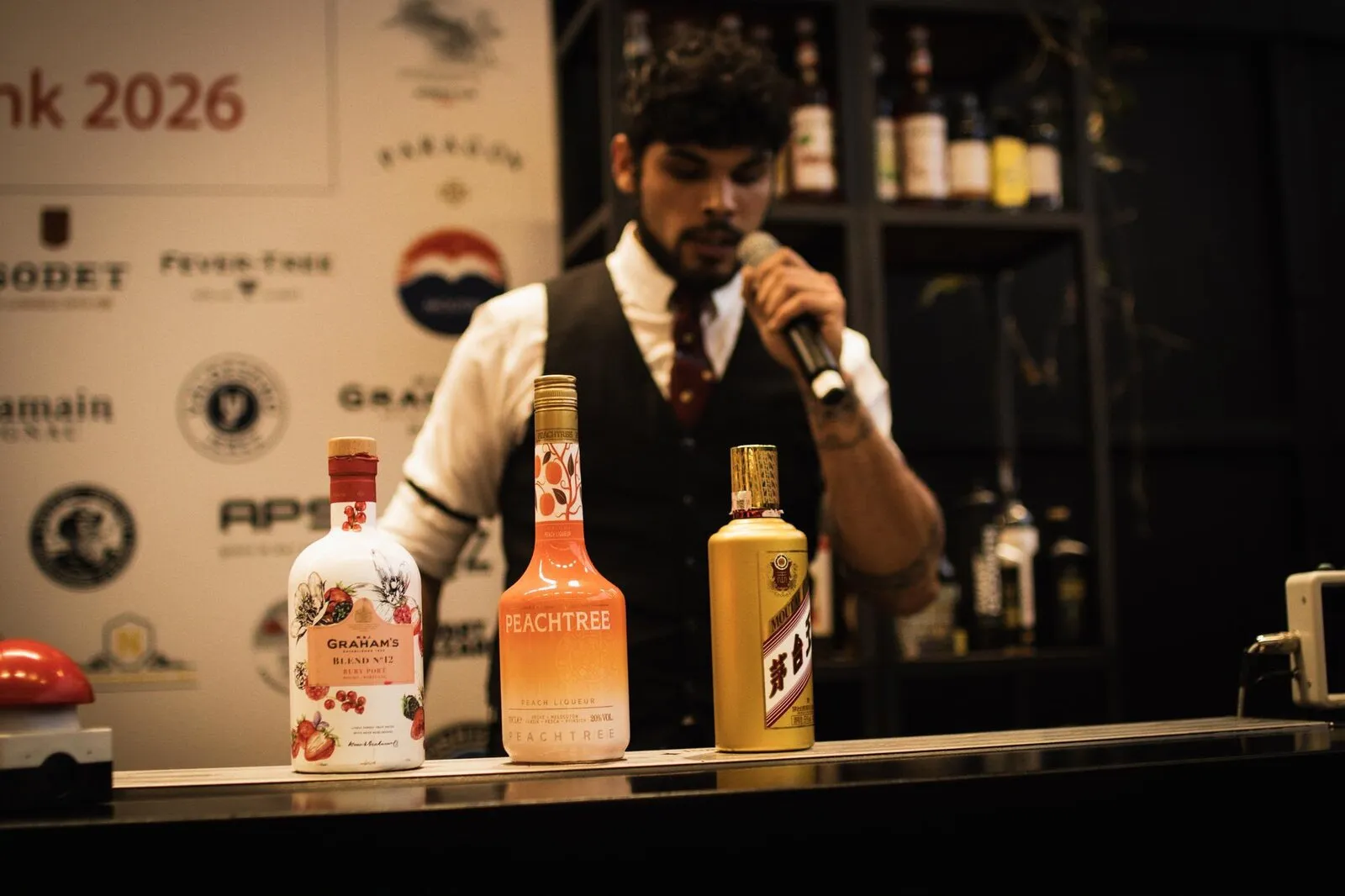Cedric bij een cocktailwedstrijd